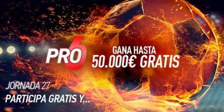 ¡Gana 50.000€ con una nueva jornada de Sportium PRO6!